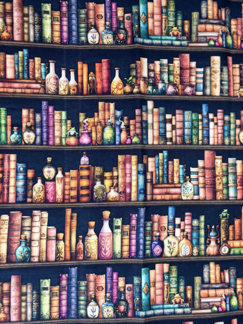 Library Shelves fabric