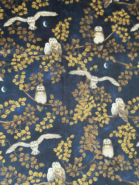 Midnight Owls fabric