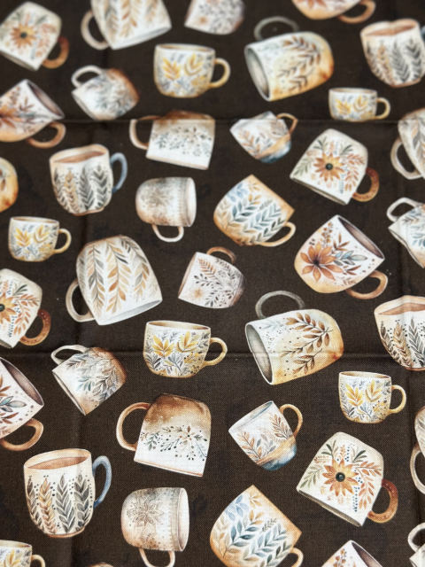Mug Collection, Cocoa fabric