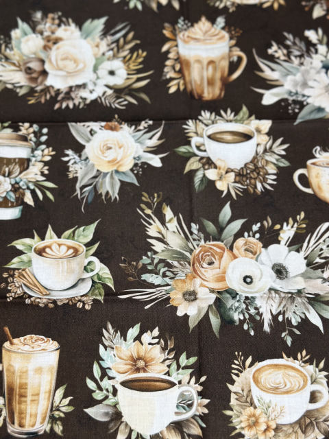 Café Blooms fabric
