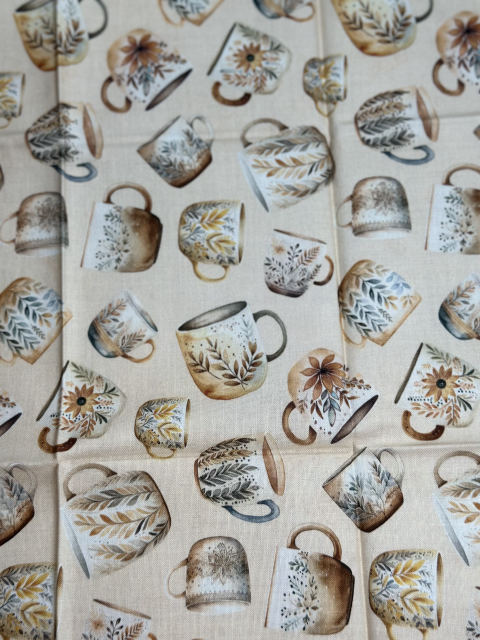 Mug Collection, Cream fabric