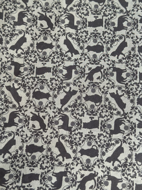 Cats and Vines fabric