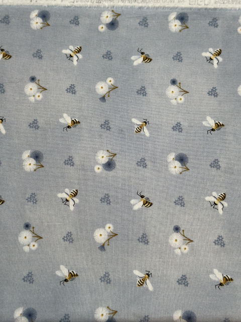 Bees and Dandelions fabric