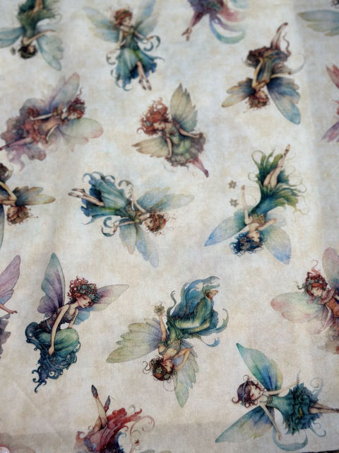 Fairy Garden, Cream fabric