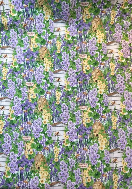 The Hollyhock Hive fabric